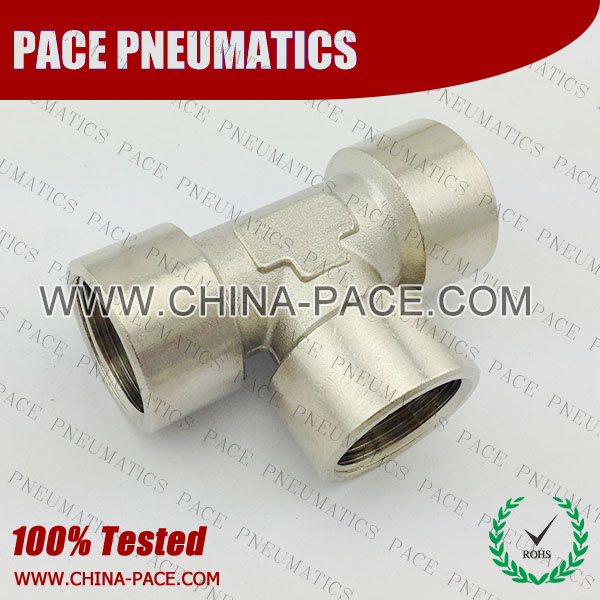 Female Equal Tee Threaded Fittings, Brass Pipe Fittings, Brass Hose Fittings, Brass Air Connector, Brass BSP Fittings